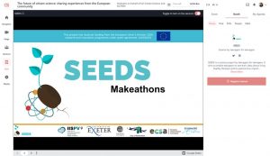 SEEDS virtual booth at the final conference